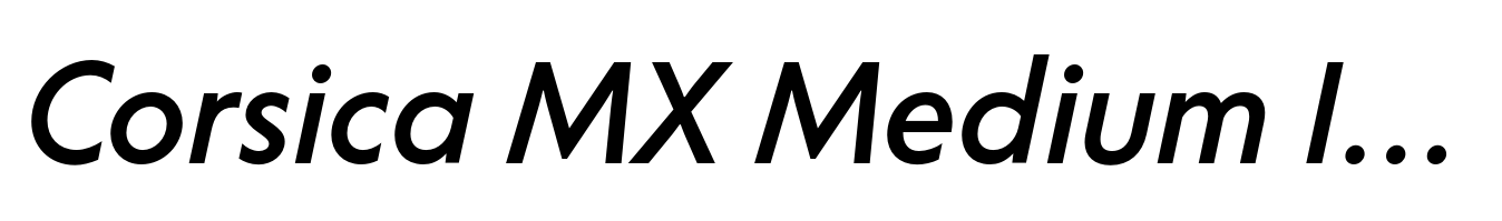 Corsica MX Medium Italic